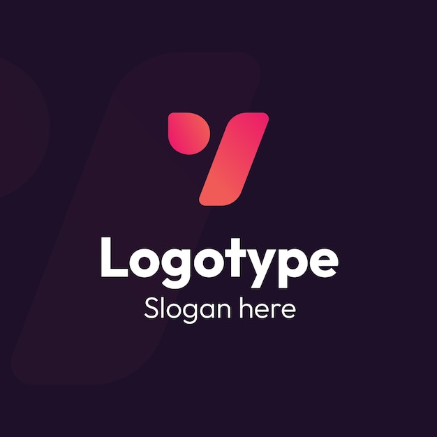 Vector gratuito plantilla de logotipo degradado y