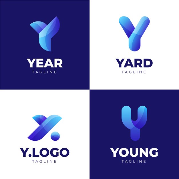 Plantilla de logotipo degradado y