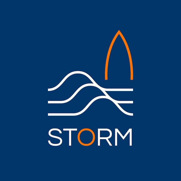Vector gratuito plantilla de logotipo de deportes de surf, vector gráfico de marca de empresa moderna