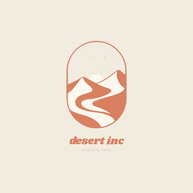 Vector gratuito plantilla de logotipo del desierto