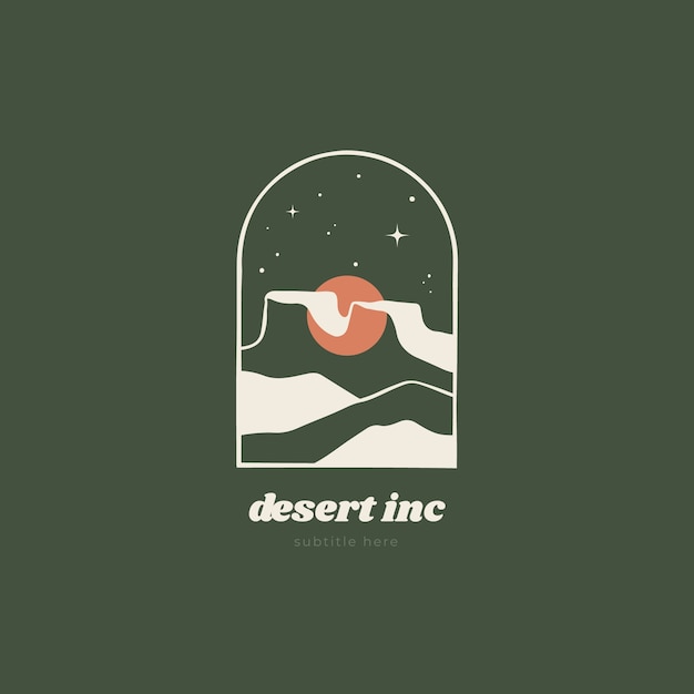 Vector gratuito plantilla de logotipo del desierto