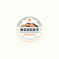 Vector gratuito plantilla de logotipo del desierto