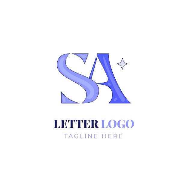 Plantilla de logotipo dibujada a mano