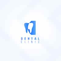 Vector gratuito plantilla de logotipo de dientes de clínica dental creativa