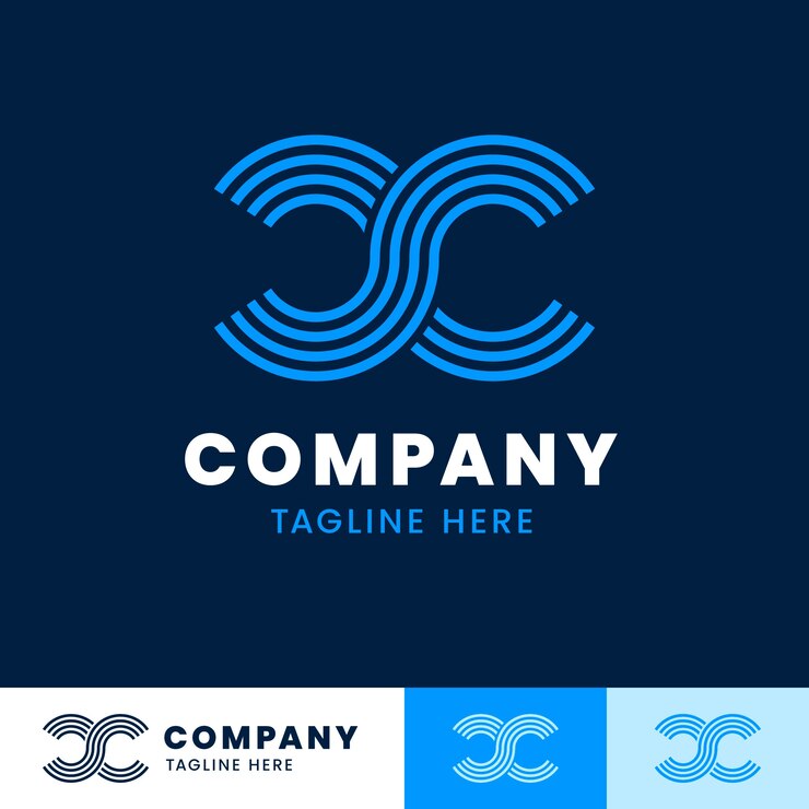 Vector gratuito plantilla de logotipo de diseño plano cc