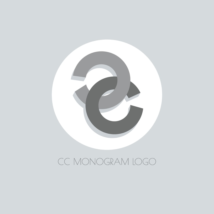 Vector gratuito plantilla de logotipo de diseño plano cc