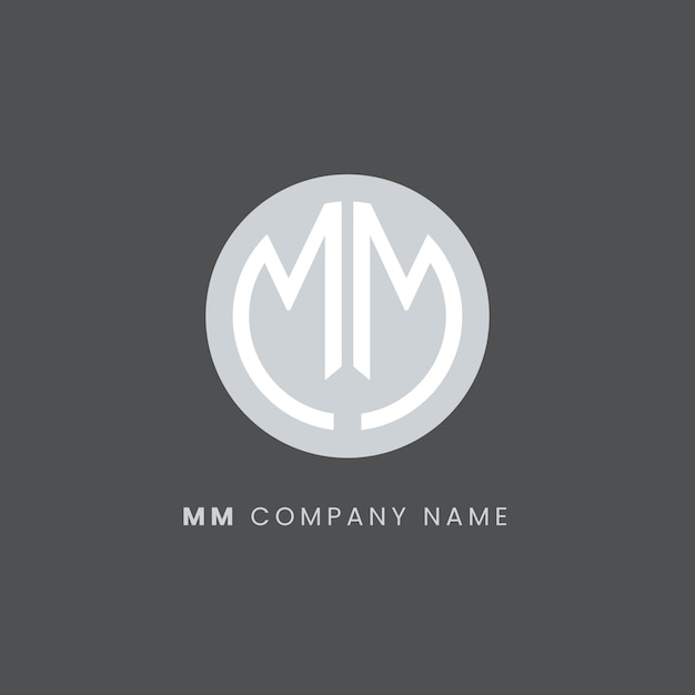 Plantilla de logotipo de diseño plano mm