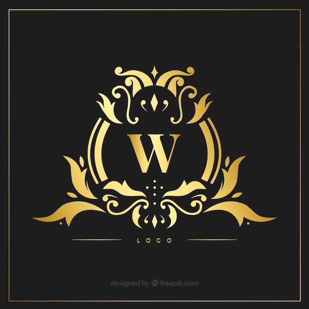 Plantilla de logotipo dorado de lujo