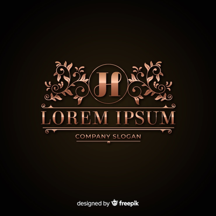Vector gratuito plantilla de logotipo dorado de lujo