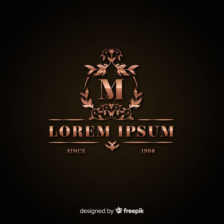Vector gratuito plantilla de logotipo dorado de lujo