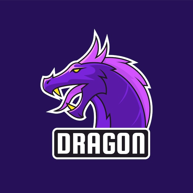 Vector gratuito plantilla de logotipo de dragón dibujado a mano
