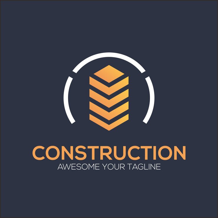 Vector gratuito plantilla de logotipo de empresa de construcción