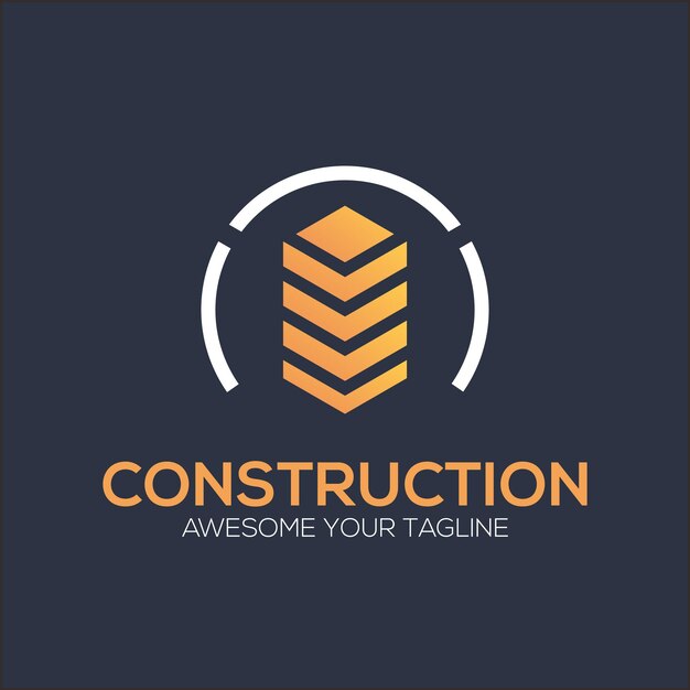 Plantilla de logotipo de empresa de construcción