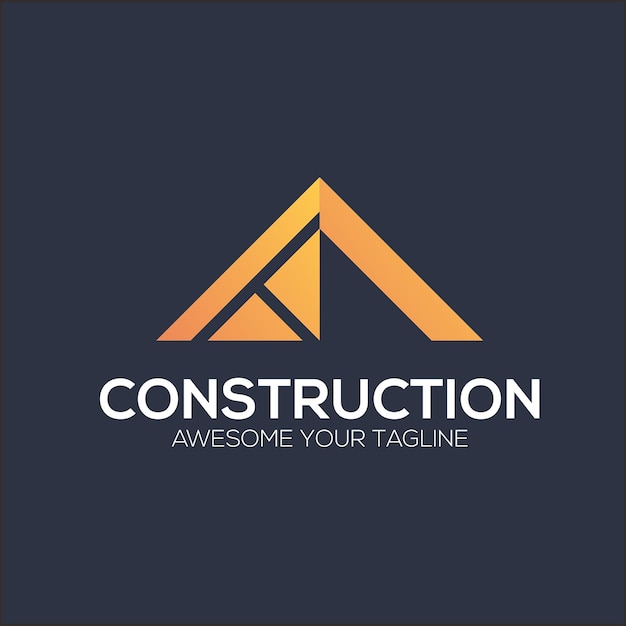 Vector gratuito plantilla de logotipo de empresa de construcción