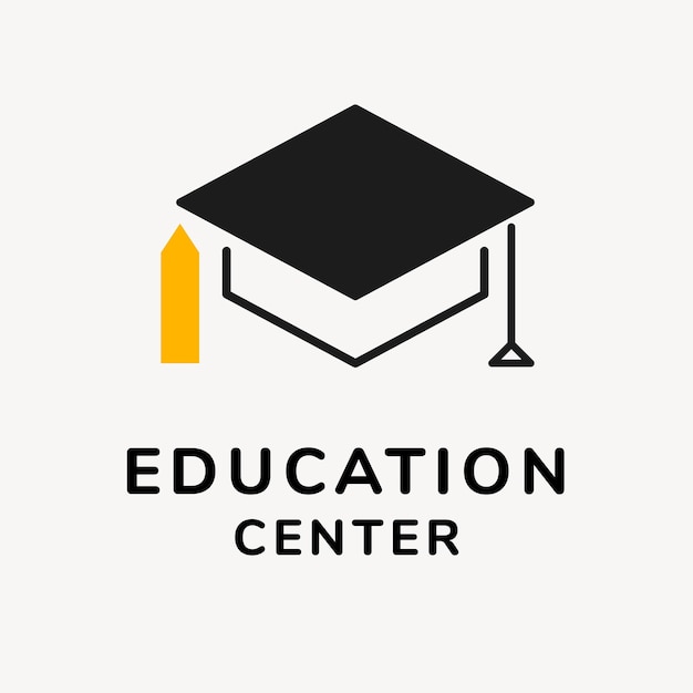 Vector gratuito plantilla de logotipo de empresa de educación, vector de diseño de marca, texto de centro educativo