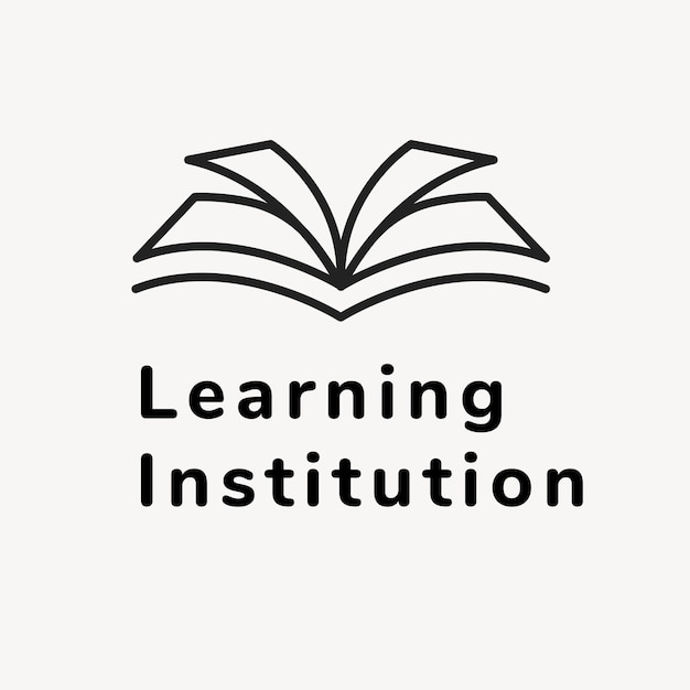 Vector gratuito plantilla de logotipo de empresa de educación, vector de diseño de marca, texto de institución de aprendizaje