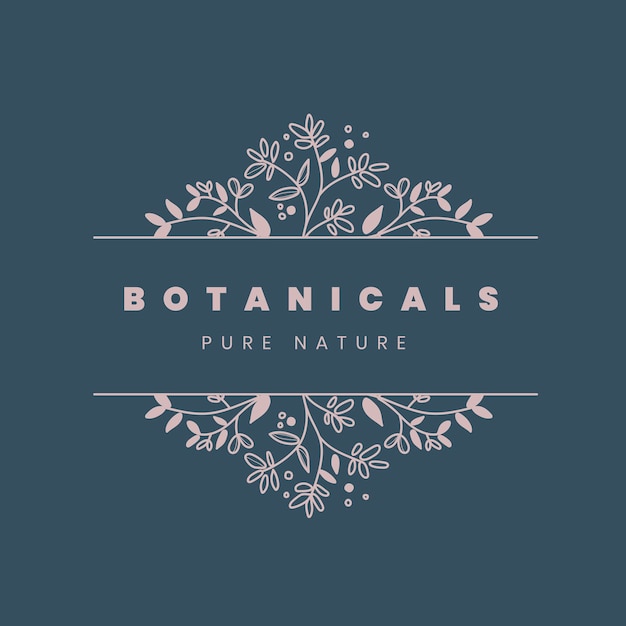 Plantilla de logotipo de empresa floral estética, vector de ilustración botánica