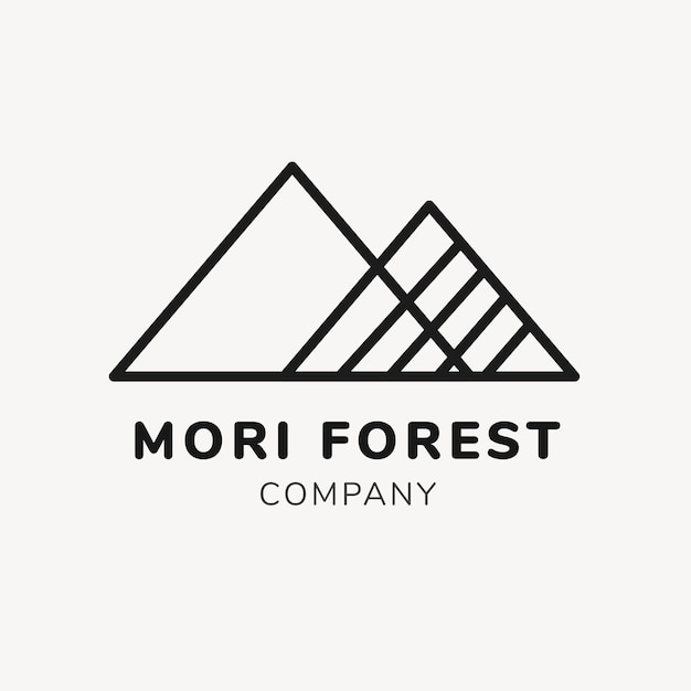 Vector gratuito plantilla de logotipo de empresa verde, vector de diseño de marca, texto de la empresa mori forest