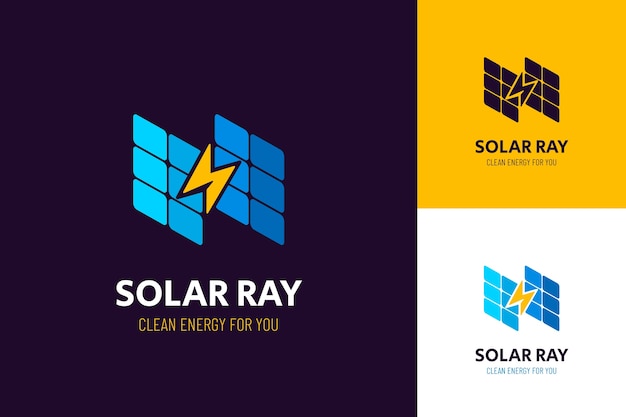 Vector gratuito plantilla de logotipo de energía renovable de diseño plano