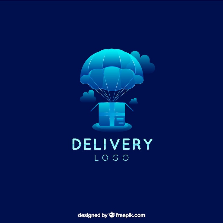 Vector gratuito plantilla de logotipo de envíos con efecto gradiente