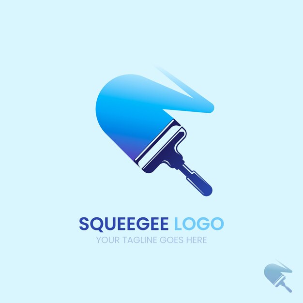 Plantilla de logotipo de escobilla de goma degradado