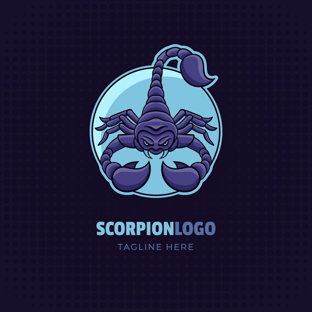 plantilla de logotipo de escorpión de marca