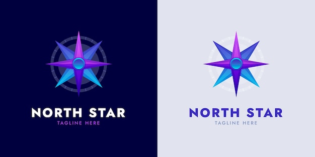 Vector gratuito plantilla de logotipo de estrella del norte