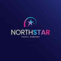 Vector gratuito plantilla de logotipo de estrella del norte