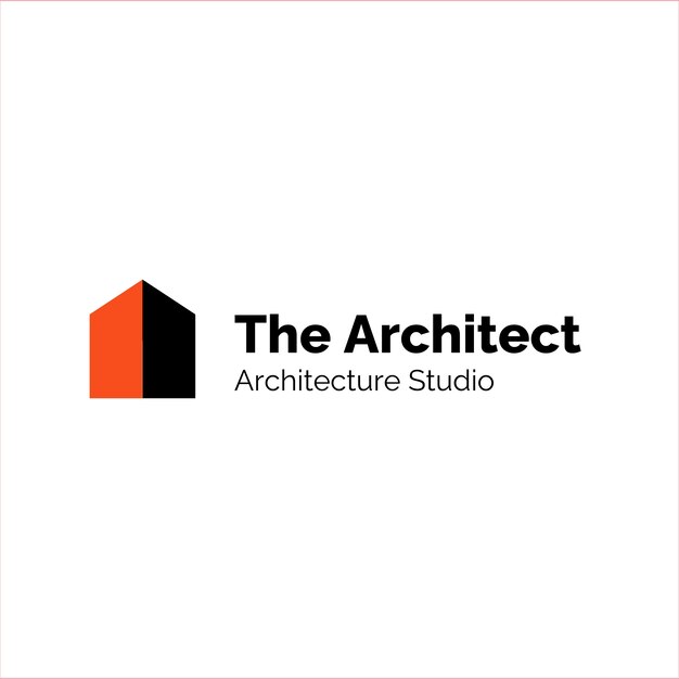plantilla de logotipo de estudio de arquitecto creativo colorido