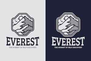 Vector gratuito plantilla de logotipo de everest de diseño plano