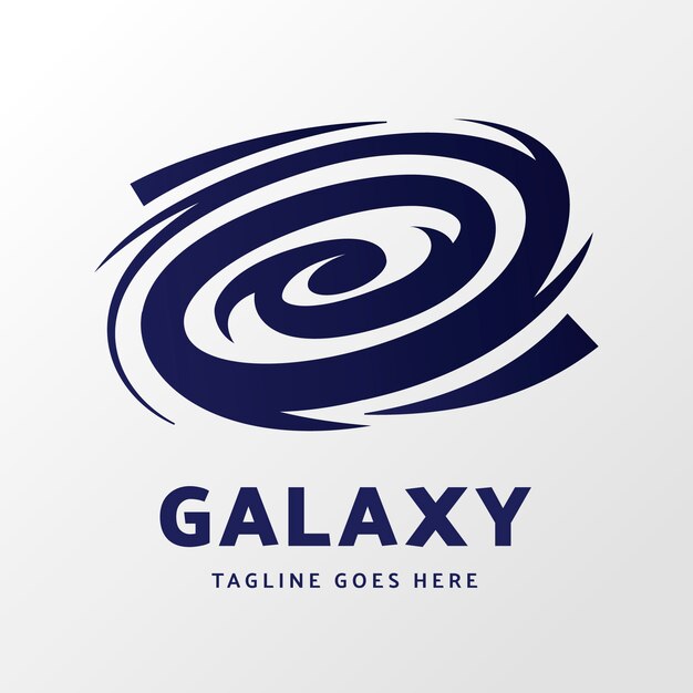 Plantilla de logotipo de galaxia de color degradado