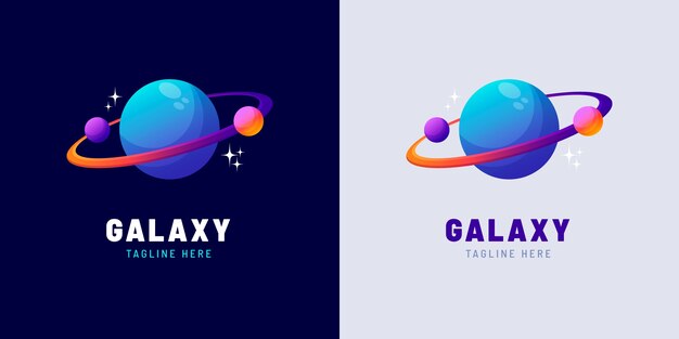 Plantilla de logotipo de galaxia creativa