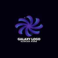Vector gratuito plantilla de logotipo de galaxia degradado