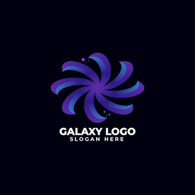 Plantilla de logotipo de galaxia degradado