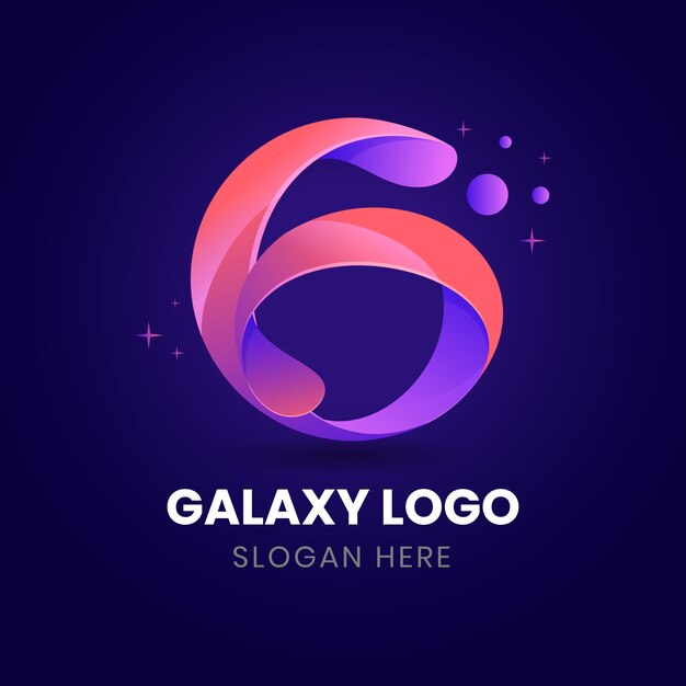 Plantilla de logotipo de galaxia degradado