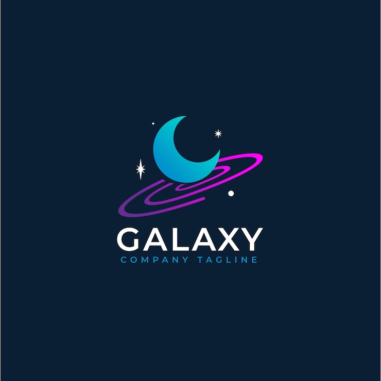 Vector gratuito plantilla de logotipo de galaxia profesional