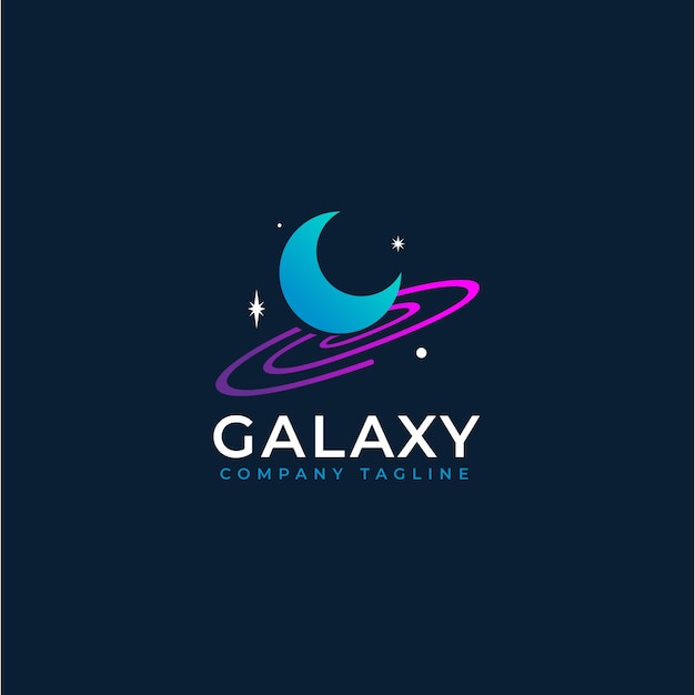 Plantilla de logotipo de galaxia profesional