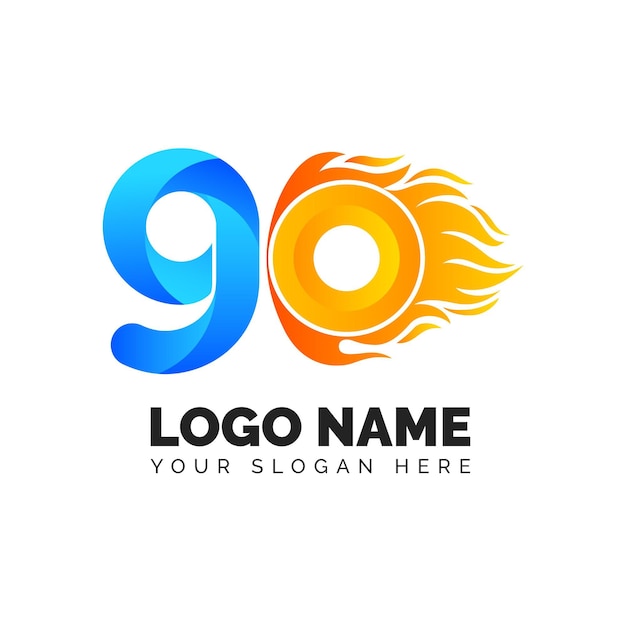 Plantilla de logotipo de go detallada