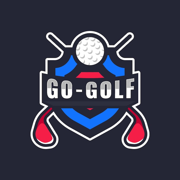Plantilla de logotipo de golf dibujado a mano