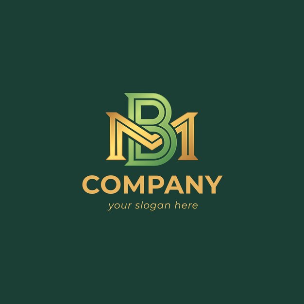 plantilla del logotipo de Gradient mb
