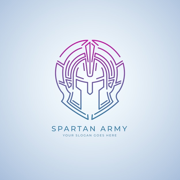 Vector gratuito plantilla del logotipo de gradient spartan