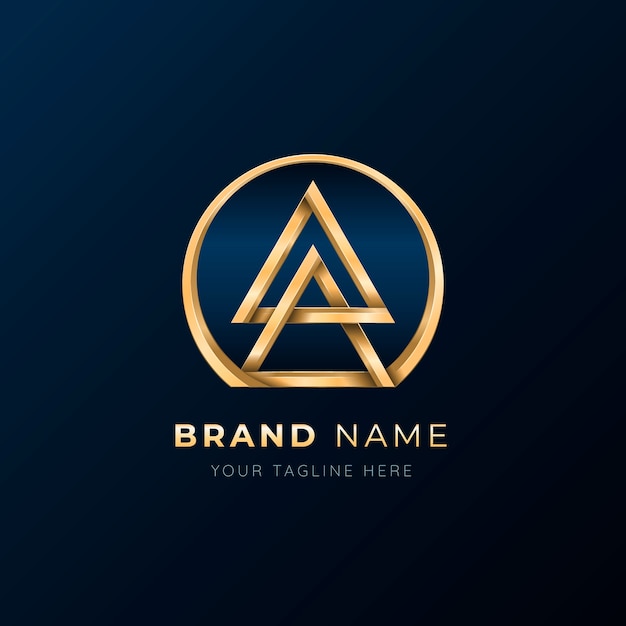 plantilla de logotipo de gradiente aa