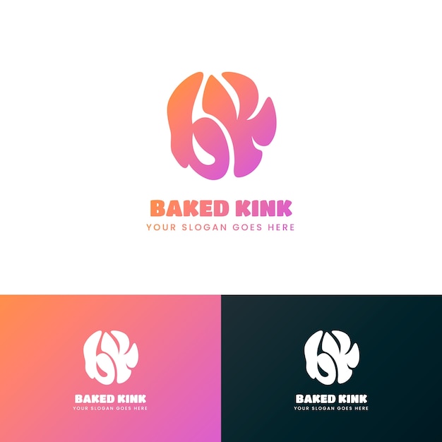plantilla de logotipo de gradiente bk