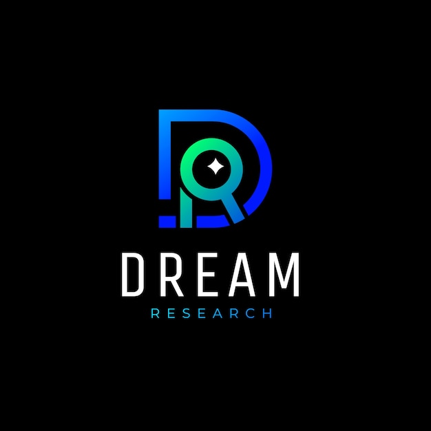 Plantilla del logotipo del gradiente dr