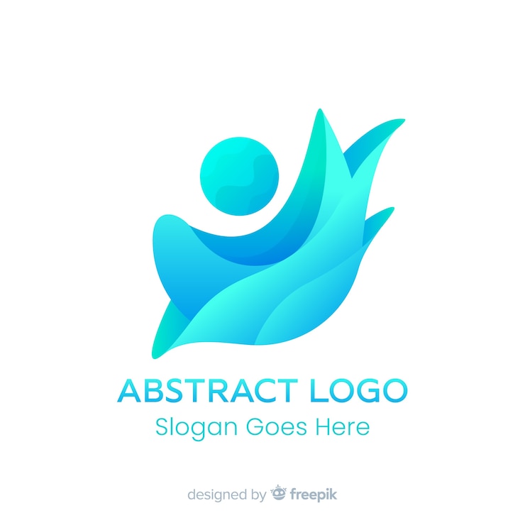 Vector gratuito plantilla de logotipo de gradiente con forma abstracta