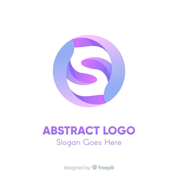 plantilla de logotipo de gradiente con forma abstracta