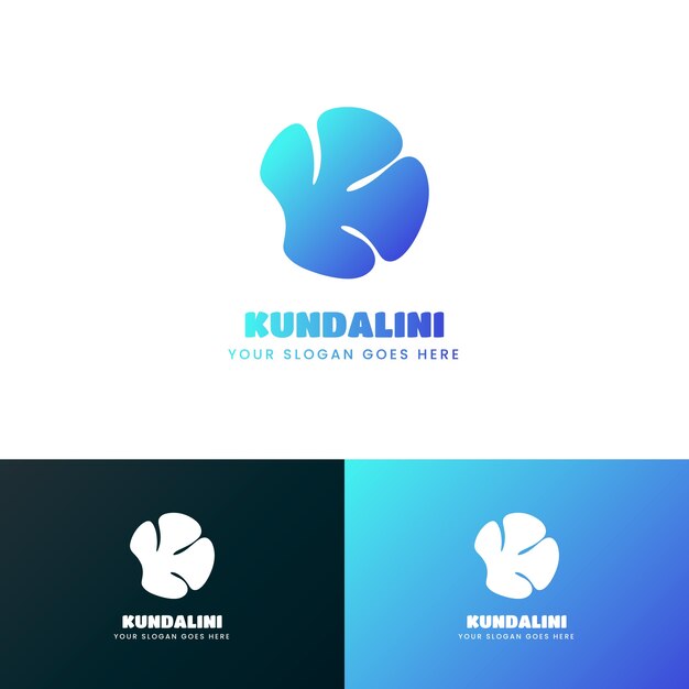 plantilla del logotipo de gradiente k