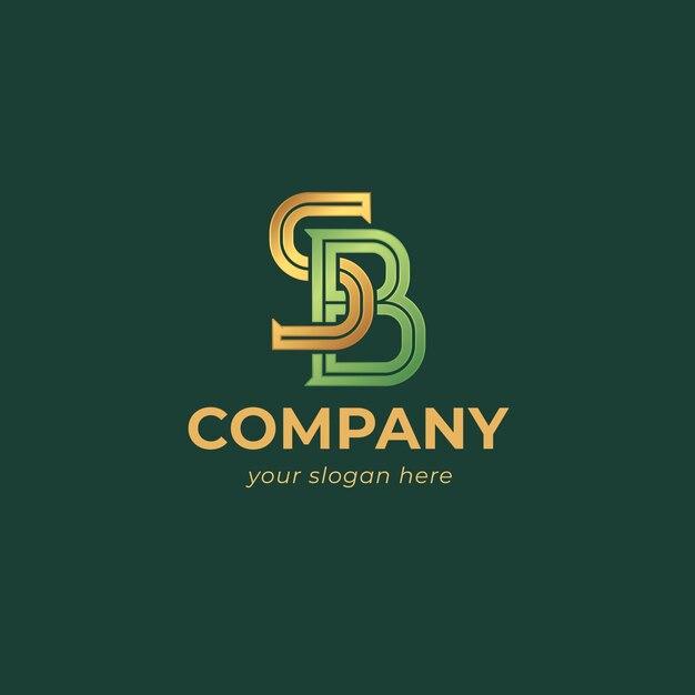 plantilla de logotipo de gradiente sb