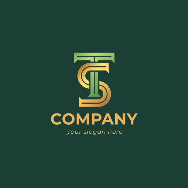 plantilla de logotipo de gradiente st