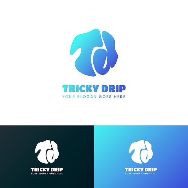 plantilla de logotipo de gradiente td